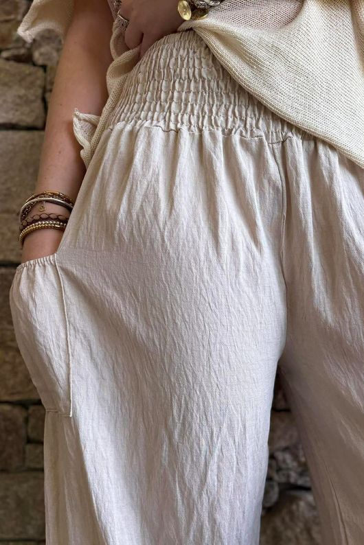 Basso Shirring Balloon Pant Stone